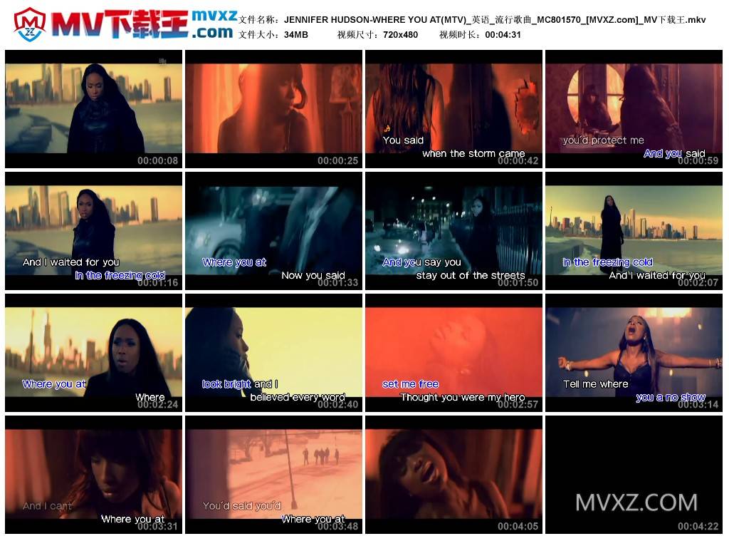 JENNIFER HUDSON-WHERE YOU AT(MTV)_英语_流行歌曲_MC801570